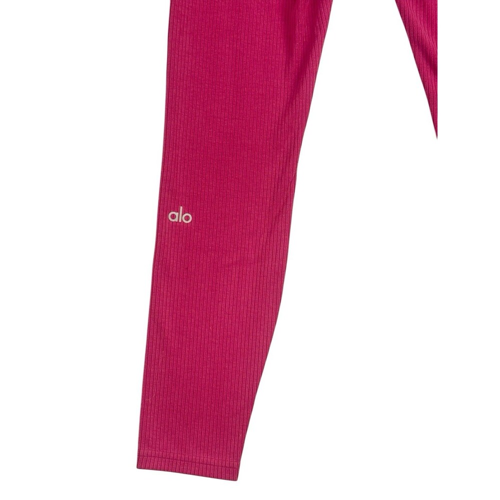 Alo Yoga Ribbed High Waist Blissful Leggings Pink Raspberry XS - Picture 5 of 7